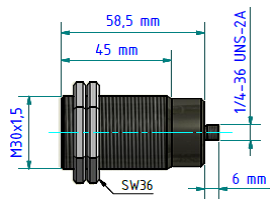 Габаритные размеры измерительной головки CellaSwitch PKS 21 AF1